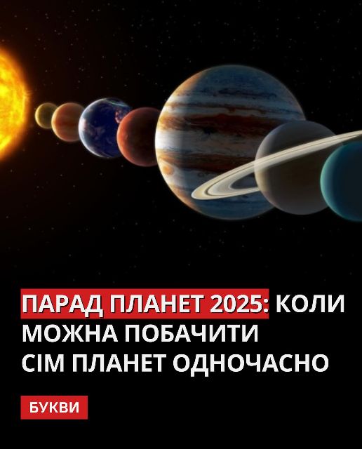 У січні та лютому 2025 року відбудеться рідкісне вирівнювання планет. Спершу шість, а пізніше сім планет будуть одночасно видимі з Землі